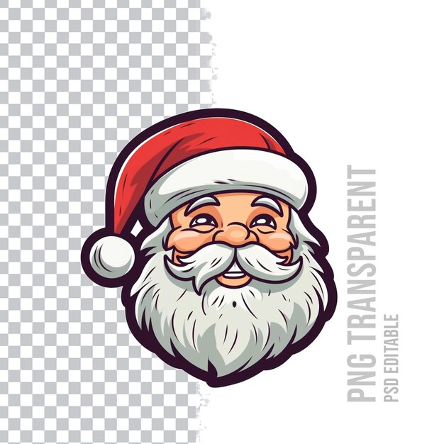 PSD adhesivo transparente psd para la cabeza de papá noel