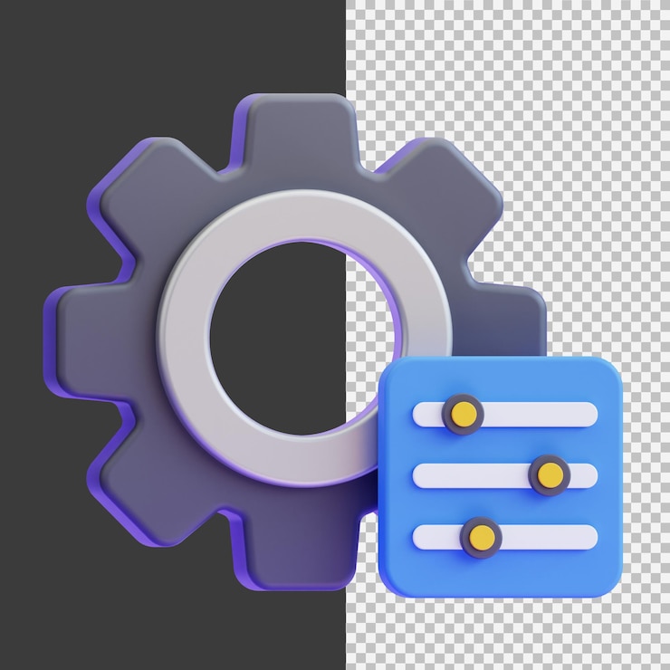 PSD adjuster icon 3d graphic illustration