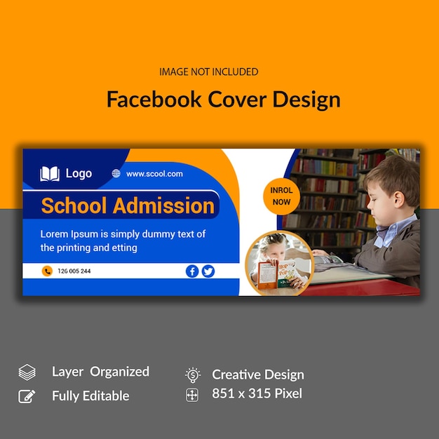 PSD admisión escolar portada de facebook