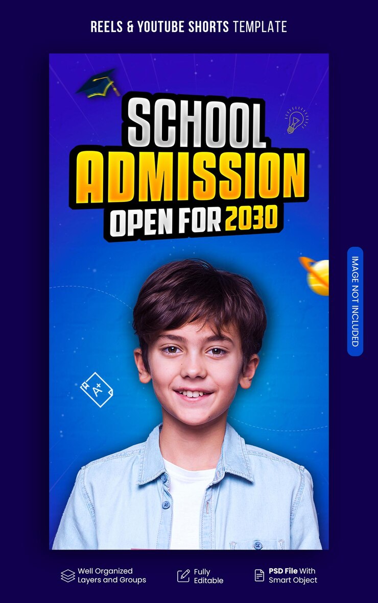 La admisión a las escuelas está abierta para 2030 - Reels YouTube Shorts Template