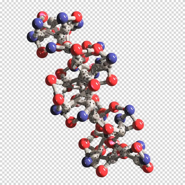 PSD l'adn isolé sur un fond transparent