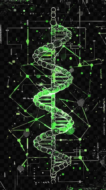 PSD un adn verde con un fondo verde y un adn verde