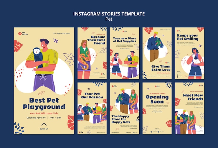 PSD adopsi story instagram hewan peliharaan