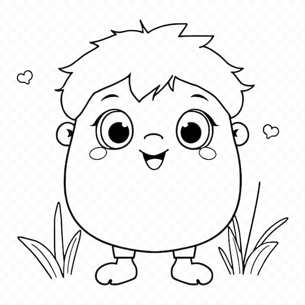 Adorabile cartone animato di patate Libro di disegni e colorazioni