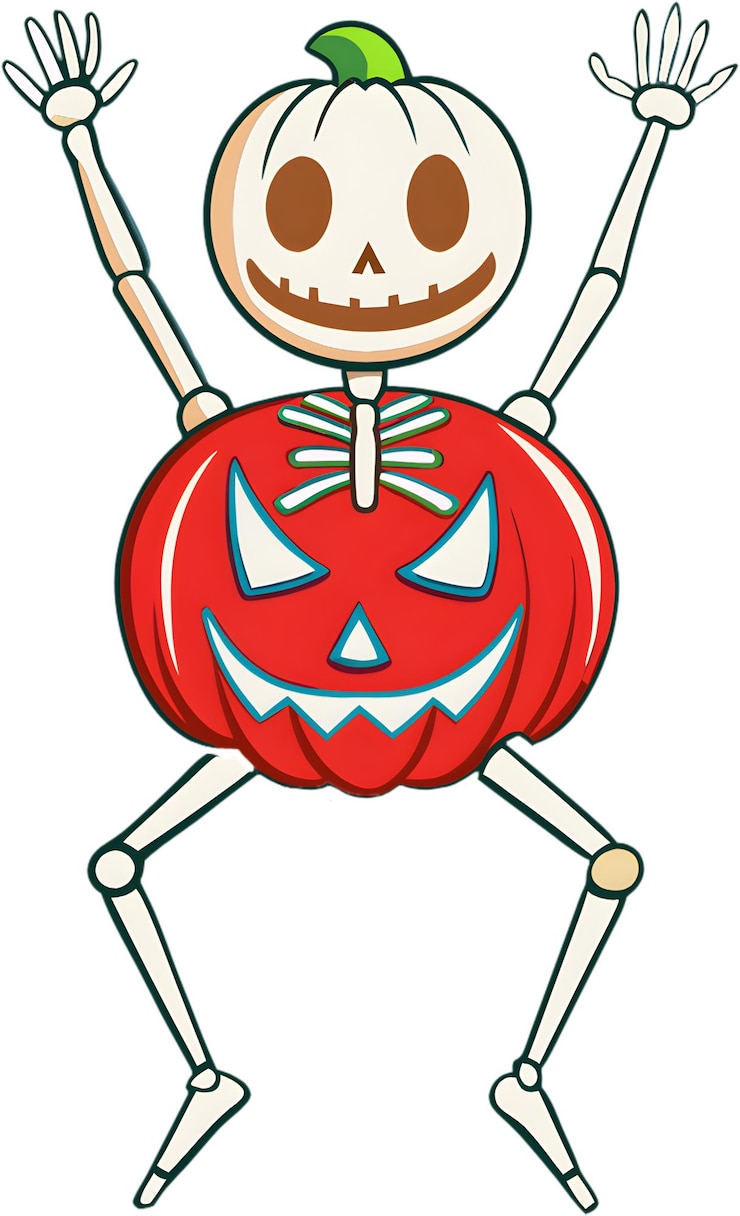 PSD adorabile clip di jack o lantern con un sorriso allegro perfetto per halloween