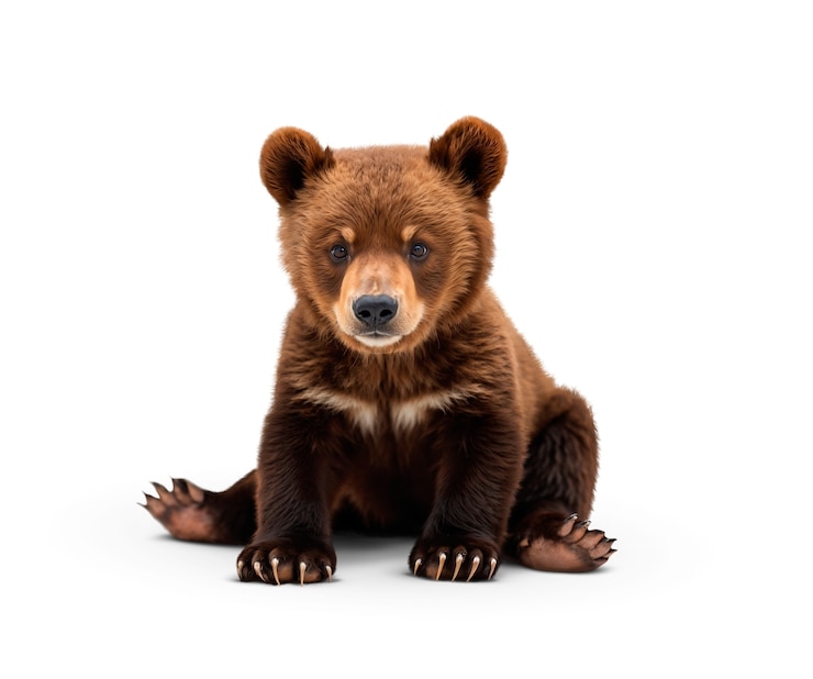 PSD adorabile orso isolato