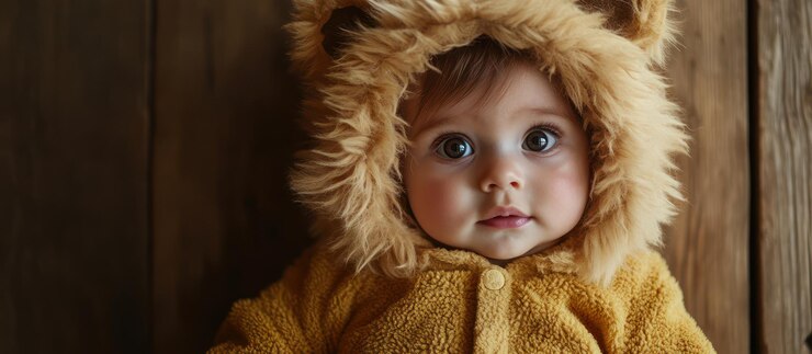 PSD el adorable bebé disfrazado de león