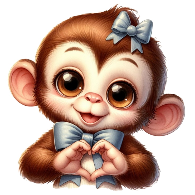 PSD el adorable bebé mono