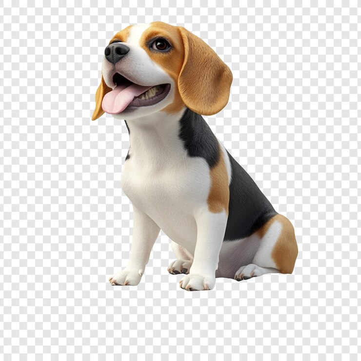 PSD el adorable cachorro de beagle sentado