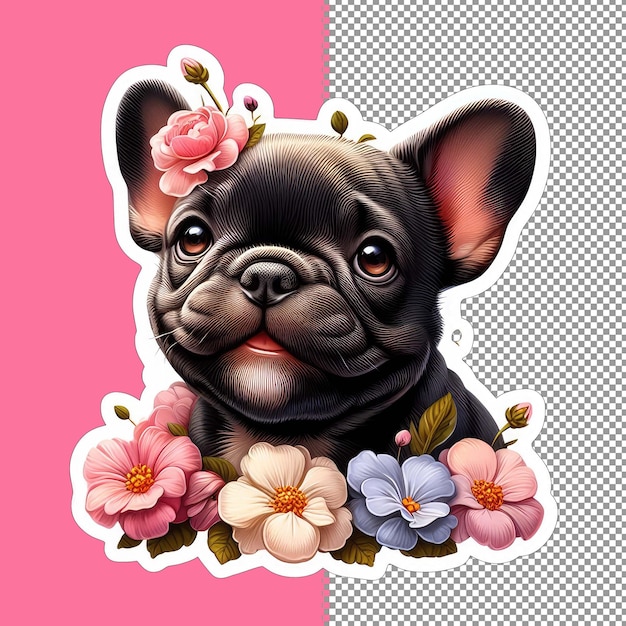 PSD adorable cachorro ilustración vectorial png