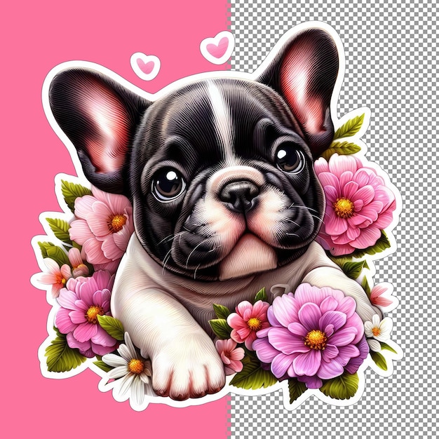 PSD adorable cachorro ilustración vectorial png