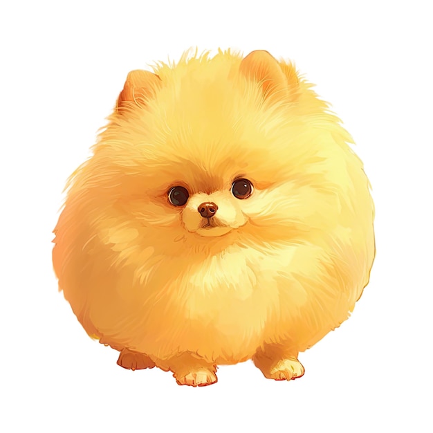 Un adorable chiot de Poméranie moelleux