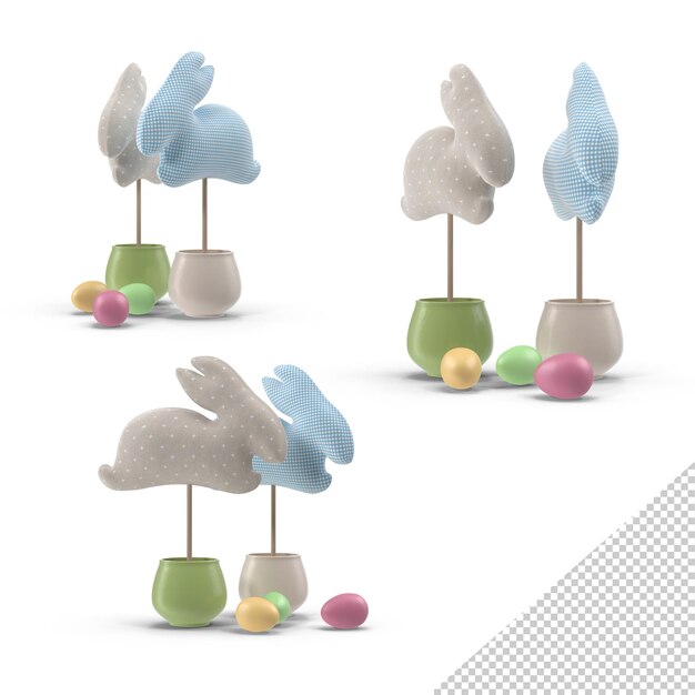 La adorable decoración del conejo de Pascua