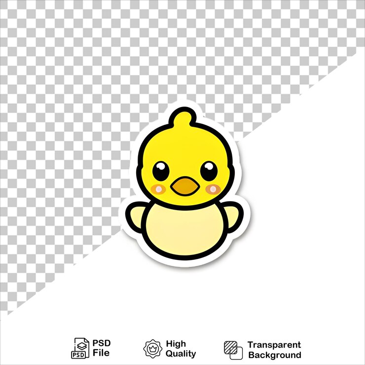 Une adorable illustration de canard de dessin animé aux couleurs vives