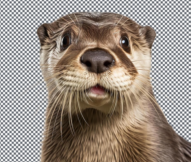 PSD la adorable nutria en primer plano