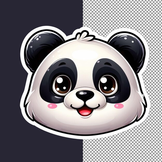 PSD adorable panda hug png-aufkleber