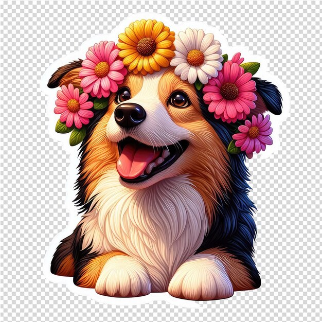 PSD adorable pegatina de animales para planificadores y revistas