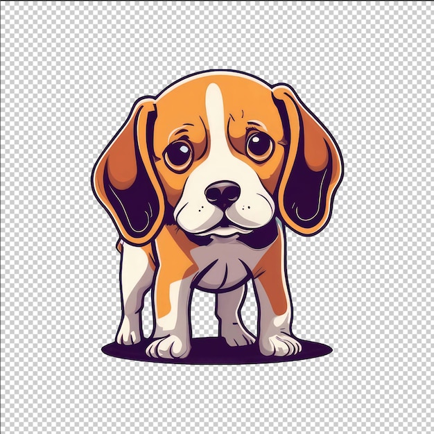 PSD adorable perro beagle clipart para amantes de los perros