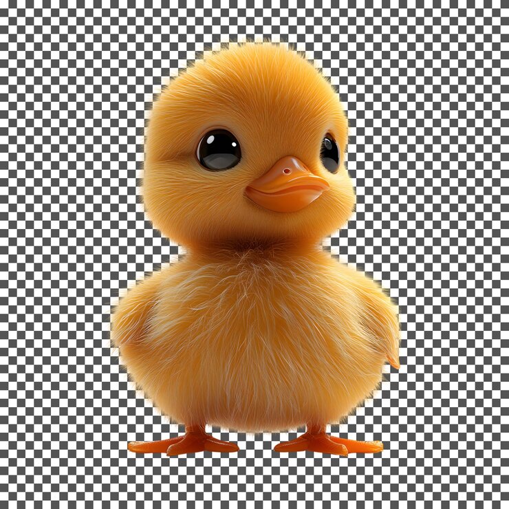 PSD un adorable petit canard moelleux