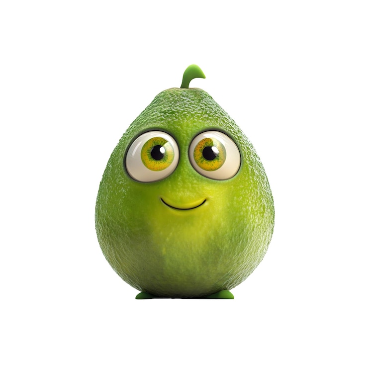 PSD adorable renderizado en 3d de un personaje feliz de cal