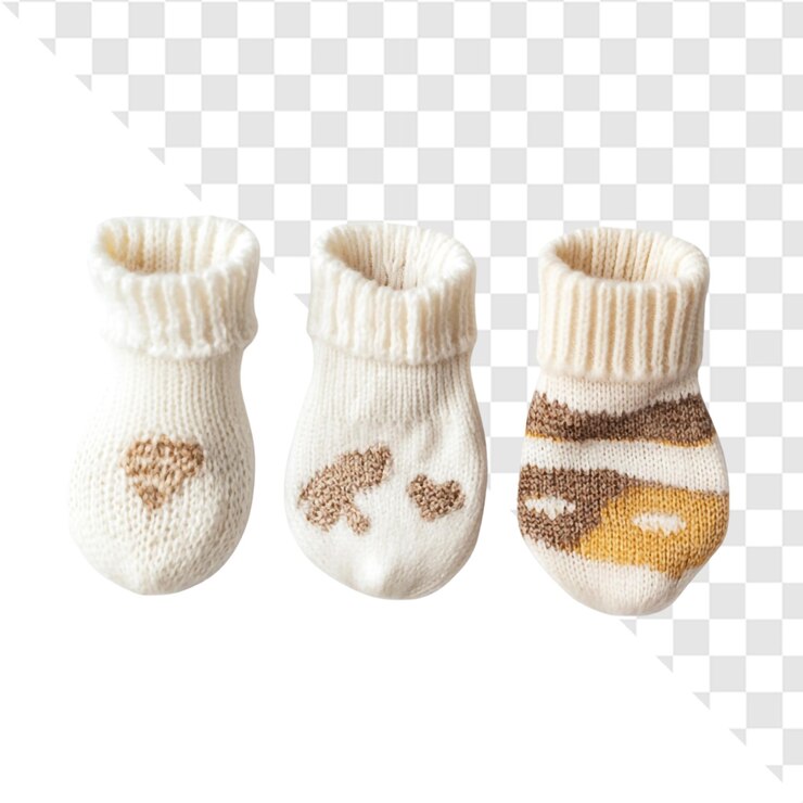 PSD adorables calcetines de bebé texturas de punto suave diseños dulces calidez comodidad