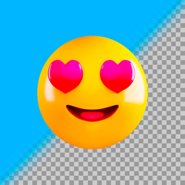 Adorando ícone emoji 3d