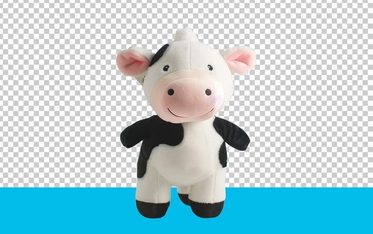 PSD adorável brinquedo de vaca de pelúcia animal de fazenda figura de animal brinquedo para crianças