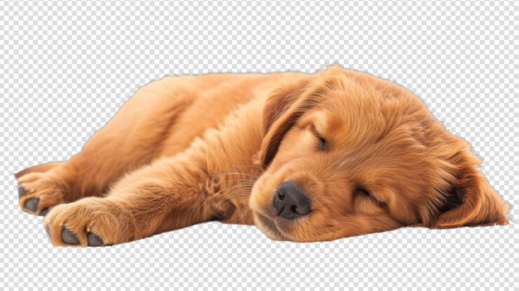 PSD adorável cachorrinho de golden retriever isolado em fundo branco para comercialização de animais de estimação