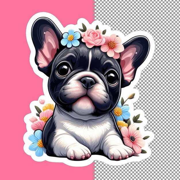 PSD adorável cachorrinho ilustração vetorial png