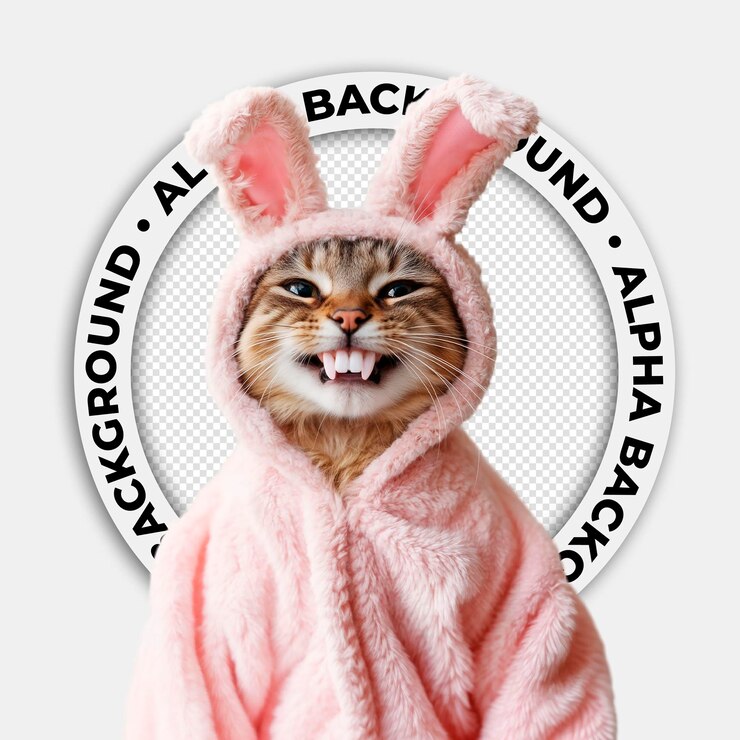 PSD adorável gato coelhinho