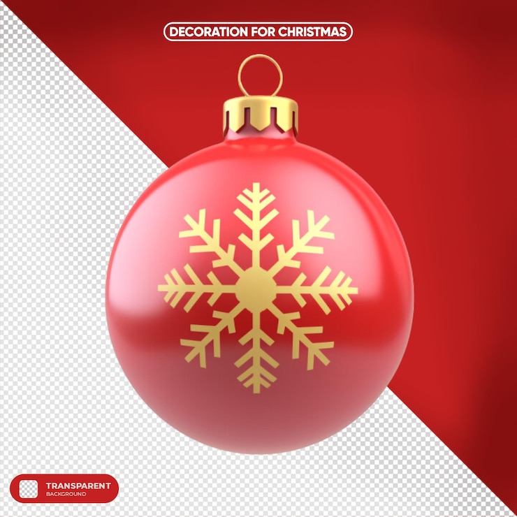 PSD adornos de decoración 3d para navidad