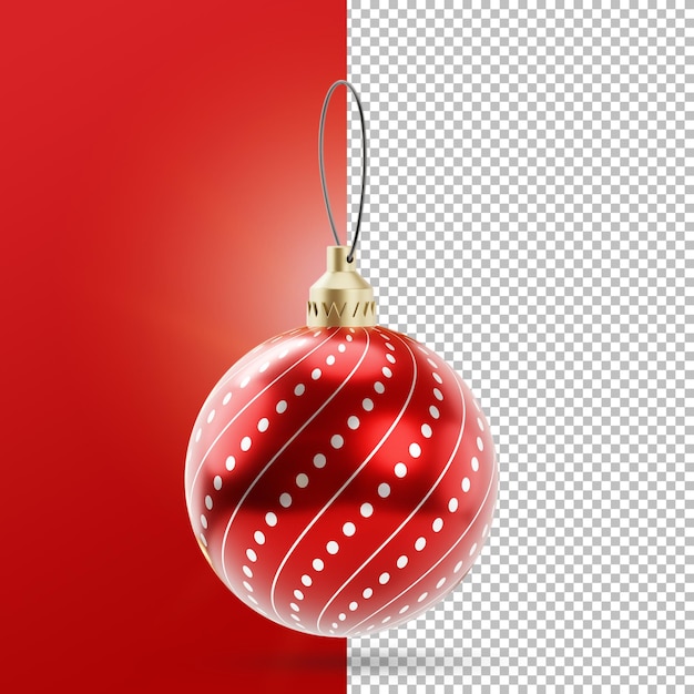 Adornos navideños aislados 3d render