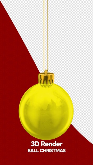 Adornos navideños de bolas en render 3d realista