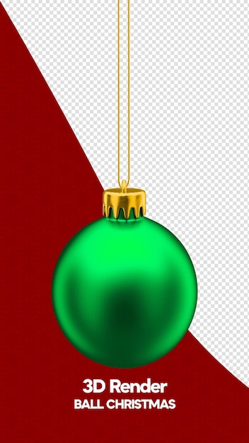 Adornos navideños de bolas en render 3d realista