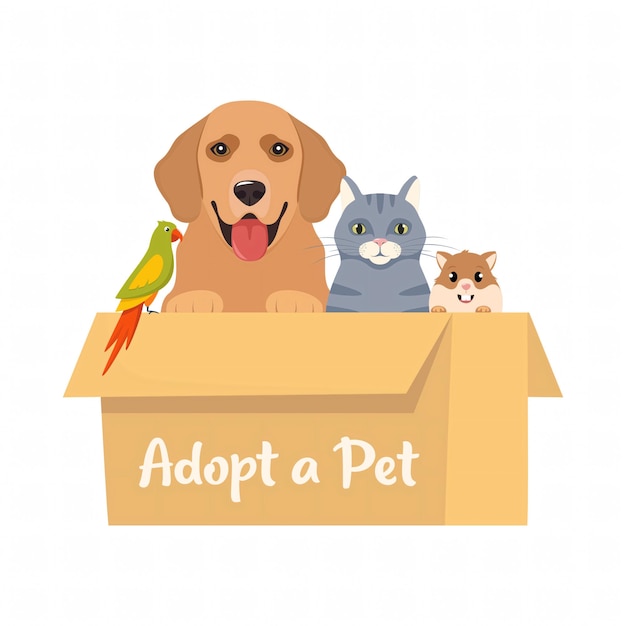 Adottate un'illustrazione per animali domestici