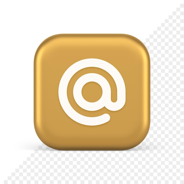 PSD adresse e-mail bouton symbole numérique chat internet communication cyberespace icône 3d