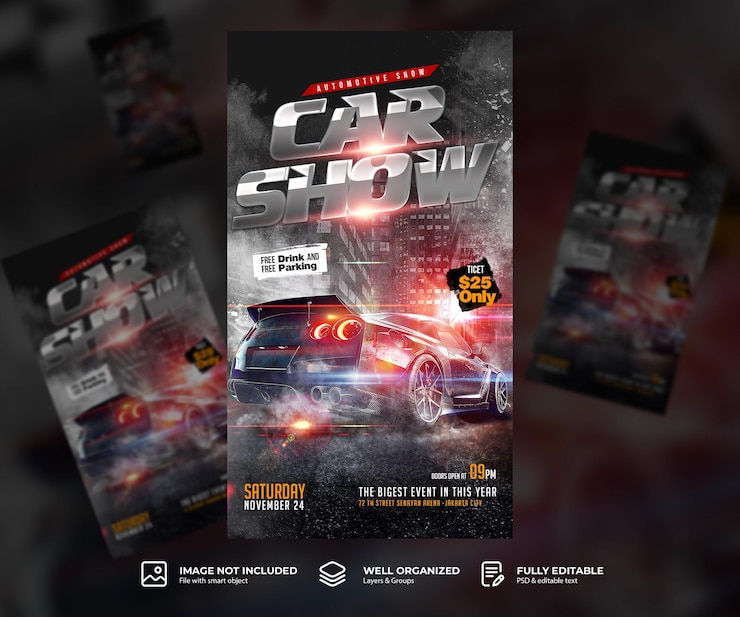 PSD ads car promotion banner template