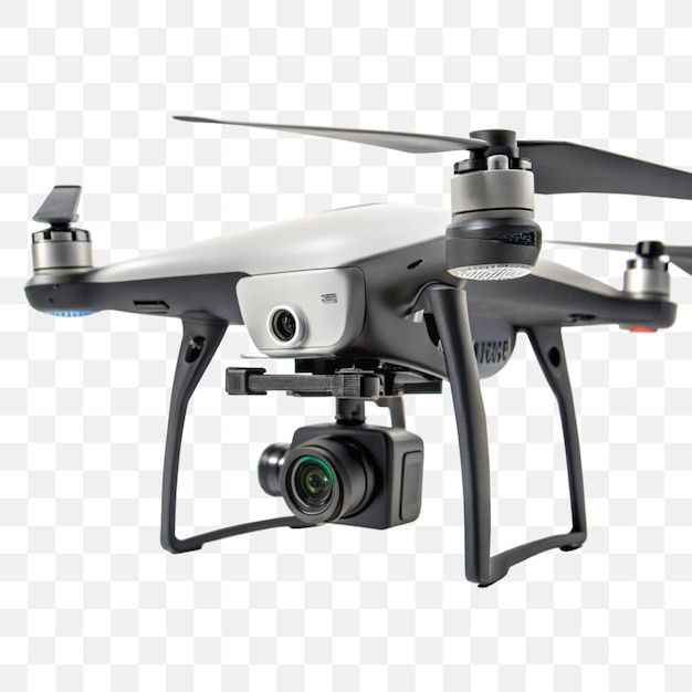 Advanced Quadcopter Drone with Camera on Transparent Background