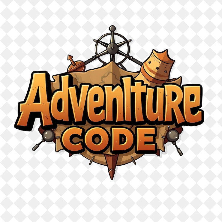 PSD adventure anime texto código promocional con mapas y brújulas el texto es dinámico y audaz con terrenal y