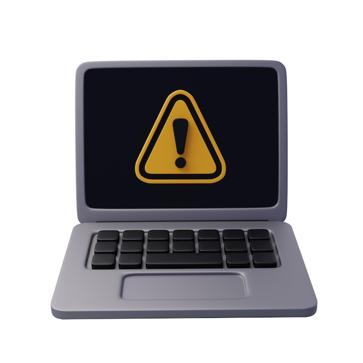 PSD advertencia de error del sistema del portátil notificación de la computadora