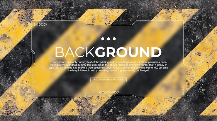 PSD advertencia de grunge de fondo grunge amarillo y negro