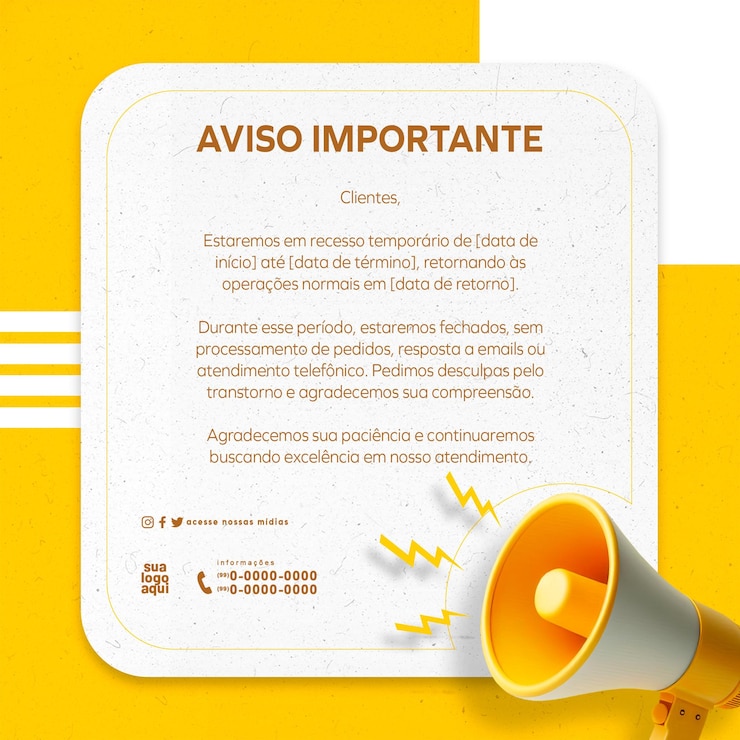 PSD advertencia importante aviso importante