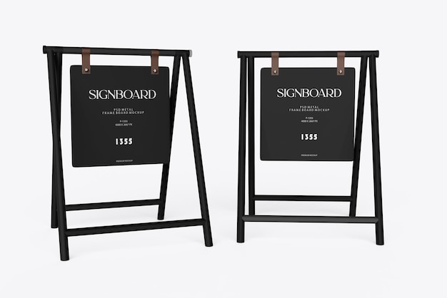 Advertising AFrame Sandwich Sign Board Mockup