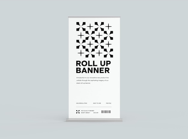 Advertising RollUp Banner Mockup PSD