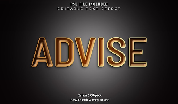 advise 3d text effect