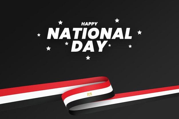 Ägypten-flaggendesign, nationaler unabhängigkeitstag, banner, editierbarer text und hintergrund
