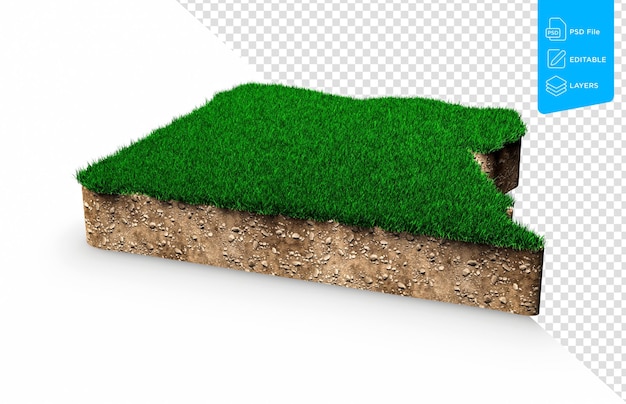 Ägypten-Land Gras- und Bodentexturkarte 3D-Darstellung