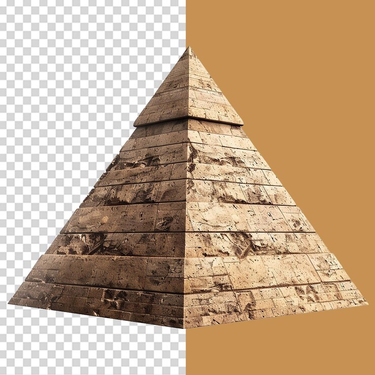 PSD ägyptische pyramide png isoliert auf durchsichtigem hintergrund