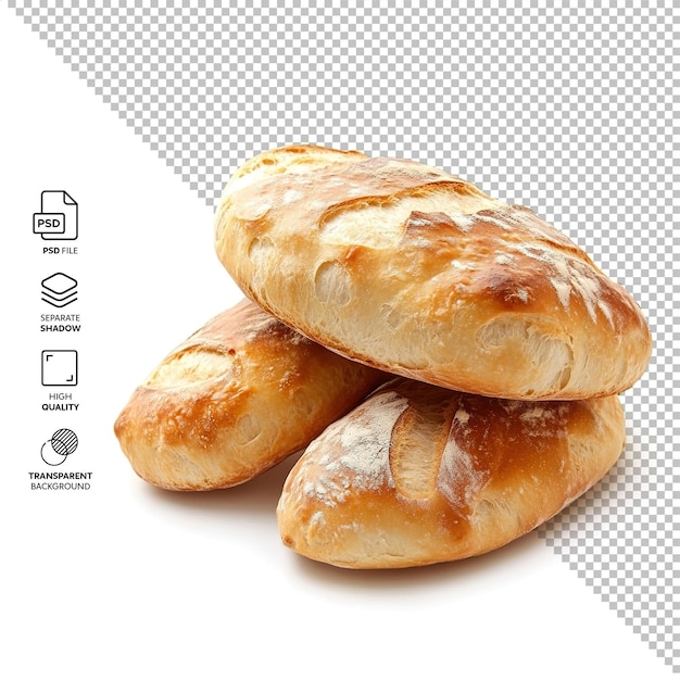 Ägyptisches Brot ohne Hintergrund