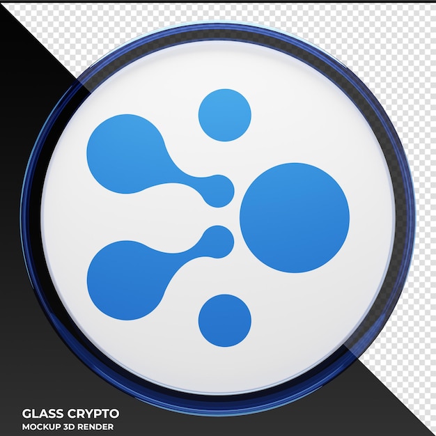 Aelf elf glass crypto coin 3d-illustration